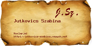 Jutkovics Szabina névjegykártya